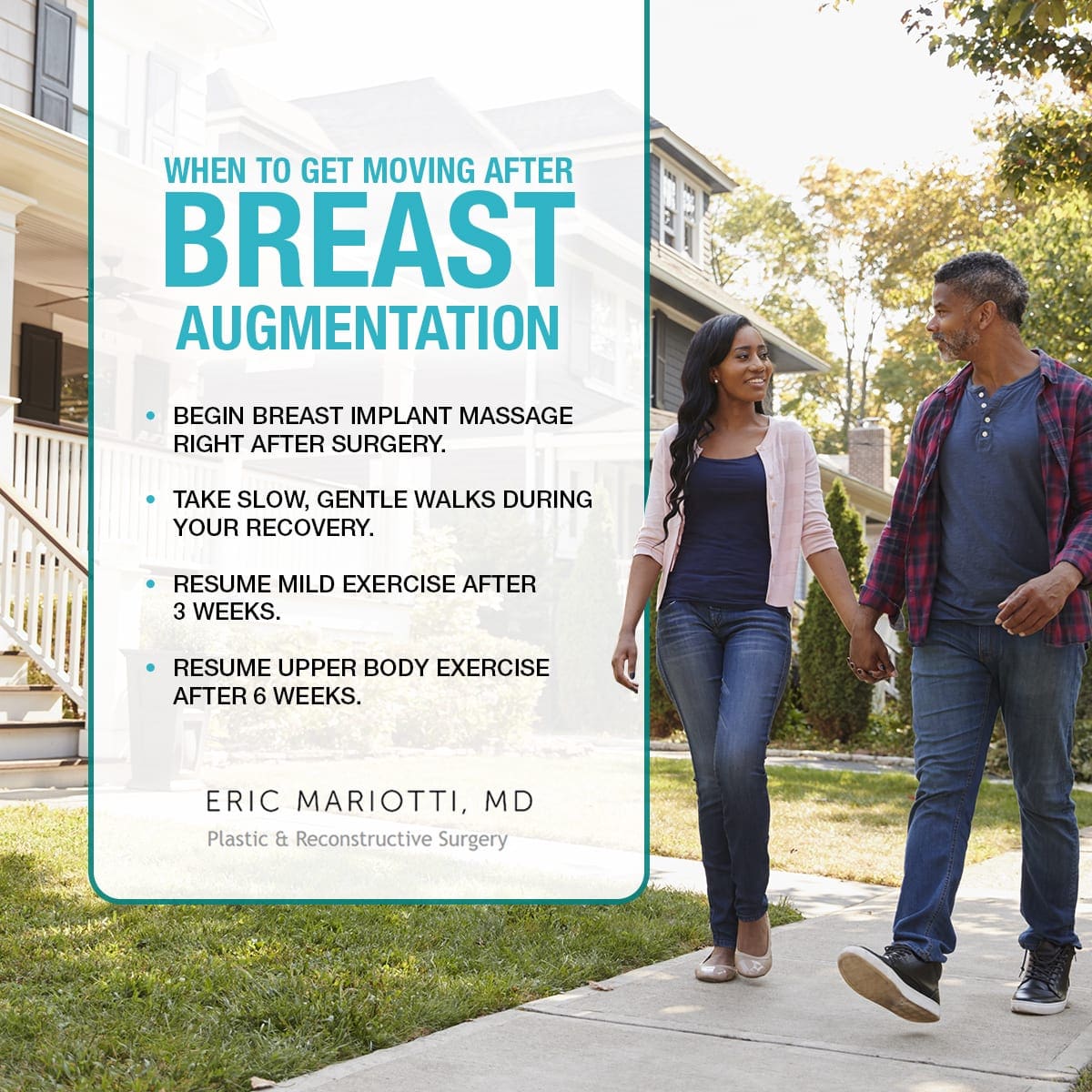 When to Get Moving After Breast Augmentation